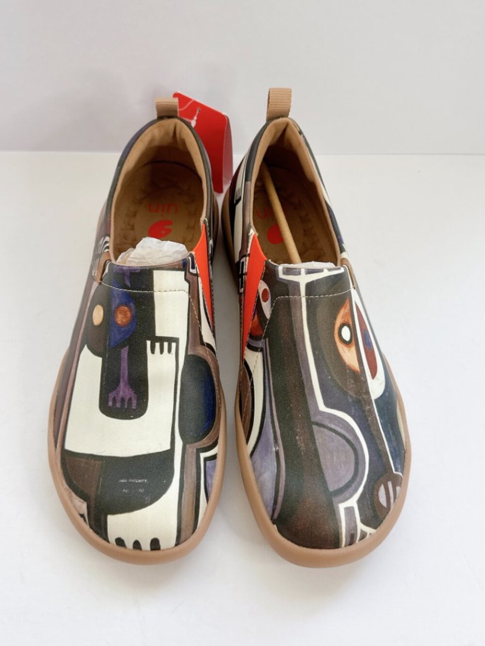 Men’s Size 11 NWT UIN Combination Art Travel Shoes Abstract Slip-On Casual Flats